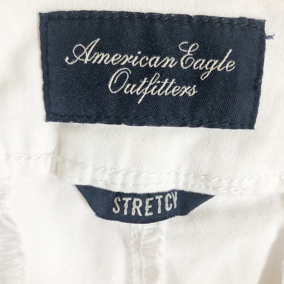 AMERICAN EAGLE White Straight Leg Ankle Pa… - Picture 7 of 8